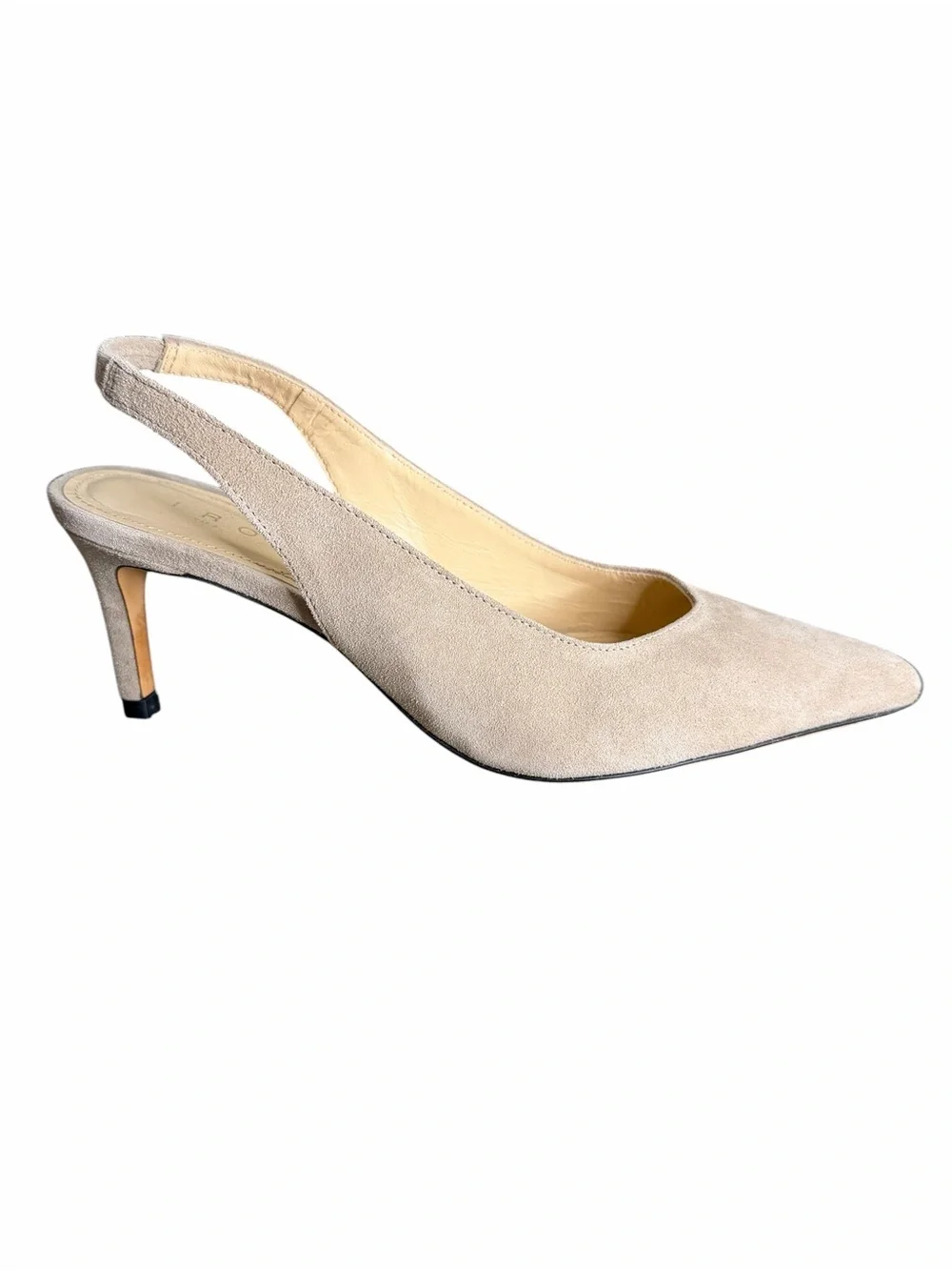 IRO Paris Beige Suede Slingback Pointed Toe Heels Size 38 Portugal